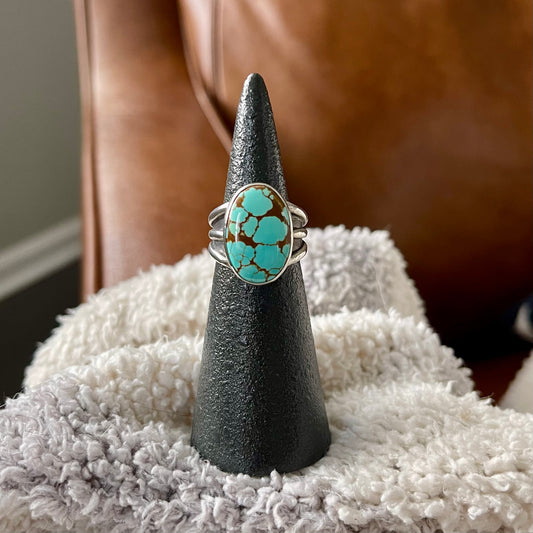Number 8 Turquoise Ring - Size 6.25
