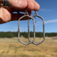 Hexagonal Stamped Hoop Earrings