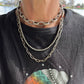 Chain Link Choker Necklace - Oval Shaped